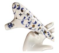 Ocarina Blu E Bianca A 12 Fori Strumento In Sol E Altri Toni Acuti Strumento Ocarina Professionale(SC)