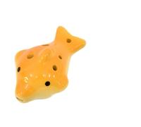 Ocarina Cartone Animato Di Pesce Testa Grande Ocarina A Sei Fori Tono AC Di Media Estensione Adatta Ai Principianti(Orange)