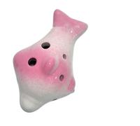 Ocarina Cartone Animato Di Pesce Testa Grande Ocarina A Sei Fori Tono AC Di Media Estensione Adatta Ai Principianti(Haze pink)