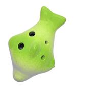 Ocarina Cartone Animato Di Pesce Testa Grande Ocarina A Sei Fori Tono AC Di Media Estensione Adatta Ai Principianti(Apple green)