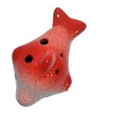Ocarina Cartone Animato Di Pesce Testa Grande Ocarina A Sei Fori Tono AC Di Media Estensione Adatta Ai Principianti(Scarlet)
