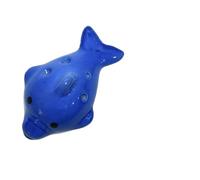 Ocarina Cartone Animato Di Pesce Testa Grande Ocarina A Sei Fori Tono AC Di Media Estensione Adatta Ai Principianti(Dark blue)