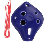 Ocarina Ceramica Strumento Musicale Portatile in Do, a 6 Fori Blu | Suono Semplice da Apprendere, Superficie Liscia, Comoda da Suonare, Formato Compatto per Adulti e Ragazzo Ragazza