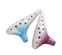 Ocarina Chiave Do Contralto A 12 Fori Tipo Professionale Colore Sfumato Per Insegnare Ai Principianti(Blue)
