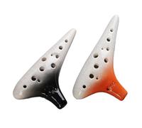 Ocarina Chiave Do Contralto A 12 Fori Tipo Professionale Colore Sfumato Per Insegnare Ai Principianti(Orange)