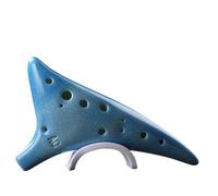 Ocarina contralto a 12 fori con chiave in Do 12AC per principianti, per lezioni pratiche Strumento Ocarina(Blue)