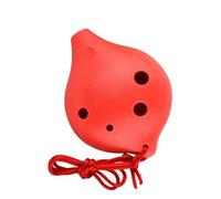 Ocarina Contralto A 6 Fori Con Chiave Di Do E Chiave Di La Per Principianti Strumento Ocarina(Red)