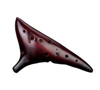 Ocarina Contralto C Professionale Per Principianti A 12 Fori Piccolo Strumento Con Materiali Didattici(Rounded corners)