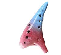 Ocarina Flauto Contralto In Ceramica A 12 Fori Con Smalto A Fiocco Di Neve Accordato Per Principianti Adulti(Gradient blue)