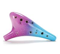 Ocarina in ceramica a 12 fori, colore Ocarina Alto C anti-goccia con scatola colorata, cordino e spartito, Ocarina C vintage adatta a principianti, giocatori professionisti, amanti della musica (Colo