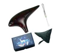 Ocarina in ceramica a 12 fori, realizzata a mano, facile da suonare, perfetta per studenti e appassionati di viaggio, strumento musicale unico