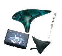 Ocarina in ceramica a 12 fori, realizzata a mano, facile da suonare, perfetta per studenti e appassionati di viaggio, strumento musicale unico