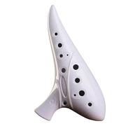 Ocarina in ceramica a 12 fori, strumento musicale per studenti, design ergonomico, proiezione del suono migliorata per gli amanti della musica, ocarina in ceramica per principianti