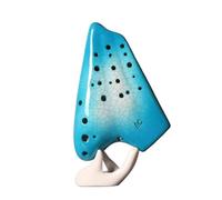 Ocarina In Ceramica A 3 Tubi AC Sfumato Viola Blu Ocarina Musica Flauto Alto C Chiave Ocarina Professionale Strumento Musicale Avanzato (Color : Blue)