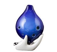 Ocarina in ceramica a sei fori Alto AC Tune a 6 fori Tao Xun Studente principiante Strumento musicale Ocarina per adulti Strumento ocarina (Trasparente)
