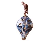 Ocarina In Ceramica Ocarina Cinese A Sei Fori Strumento Fatto A Mano Suono Piacevole Con Cordino Come Una Foglia