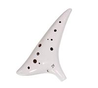 Ocarina In Ceramica Ocarina Contralto A 12 Fori Con Tono C Fumata Per Principianti Strumento Professionale A 12 Fori AC(White cracks)