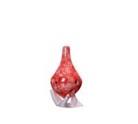 Ocarina In Ceramica Ocarina Dipinta A Bocca Lunga Strumento A 6 Fori Tonalità Riproduzione Ocarina In Ceramica(Red)