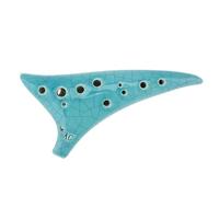Ocarina In Ceramica Ocarina In Ceramica Con Tono Alto A 12 Fori Per Principianti Con Libro Di Canzoni Cordino Per Il Collo Borsa Per Il Trasporto(Blue Ice)