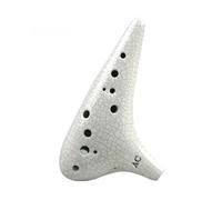 Ocarina in ceramica per adulti 12 Fori Contralto C Tono Rilievo Scultura Ceramica Ocarine Strumenti Musicali(G)