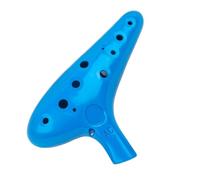 Ocarina in ceramica per adulti 12 Fori Ocarina In Do AC A Tono Medio Strumento Musicale Per Principianti Professionale Ocarina(Blue)