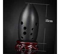 Ocarina in ceramica per adulti 8 Fori 10 Fori Xun Ocarina Flauto Strumento Musicale Buon Suono Antico Strumento Per Principianti Ceramica Cotta(10 Black F)