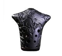 Ocarina in ceramica per adulti Nero 10 Fori In Ceramica Xun Ocarina Flauto Musicale Doppia Cavità Rilievo Vintage Xun Ocarina Professionale Strumento Musicale(G Right Hand)