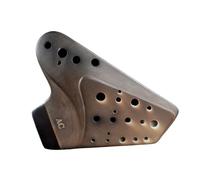 Ocarina in ceramica per adulti Ocarina 3 Tubi Alto C Heavy Blowing Non Smaltato 3 Tubi Strumento Professionale Per Esibizioni Affumicate