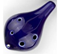 Ocarina in ceramica per adulti Ocarina 6 Fori Bocca Lunga Piccola Ocarina Contralto Tono Do Per Principianti Ocarina Didattica Ceramica(Blue)
