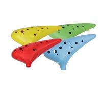 Ocarina in Ceramica per Adulti Ocarina A 12 Fori con Accordatura in Do E Borsa Ocarina in Resina per Esercitarsi Ocarina Professionale per Esibizioni(Red)