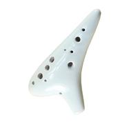 Ocarina in ceramica per adulti Ocarina A 12 Fori Con Chiave SF Acuti E Smalto Crackle Con Eccellente Qualità Del Suono, Strumento Professionale Per Principianti(Blue)