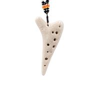 Ocarina in ceramica per adulti Ocarina A 12 Fori Con Tonalità Acuta In Do SC Dodici Fori In Ceramic Per Adulti Facile Da Trasportare(White)