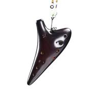 Ocarina in ceramica per adulti Ocarina A 12 Fori Con Tono Medio In Ceramica AC Per Principianti Strumento Professionale A 12 Toni Con Tono C(Dark Red)