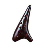 Ocarina in ceramica per adulti Ocarina A 12 Fori In Do Acuto Ocarina SC A 12 Fori Per Prestazioni Elevate Ocarina Professionale Per Principianti(Dark red)