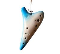 Ocarina in ceramica per adulti Ocarina A Gradiente A 12 Fori Contralto C Chiave AC Per Principianti Ocarine Didattiche Ocarina Of Time Strumento Musicale Nazionale(Blue)