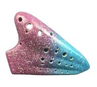 Ocarina in ceramica per adulti Ocarina A Tre Tubi AC Alto C-tone Ceramica Fumè Strumento Musicale Professionale Ocarina A Tre Tubi Multi-tubo(H)