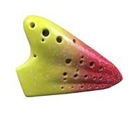 Ocarina in ceramica per adulti Ocarina A Tre Tubi AC Alto C-tone Ceramica Fumè Strumento Musicale Professionale Ocarina A Tre Tubi Multi-tubo(B)
