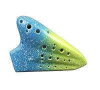 Ocarina in ceramica per adulti Ocarina A Tre Tubi AC Alto C-tone Ceramica Fumè Strumento Musicale Professionale Ocarina A Tre Tubi Multi-tubo(A)