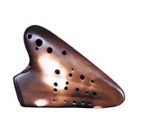 Ocarina in ceramica per adulti Ocarina A Tre Tubi Alto C Ocarina Strumento Livello Di Esecuzione Per Principianti 3 Tubi AC Accordatura(Unglazed)