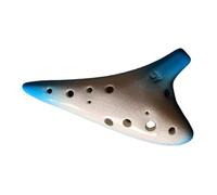 Ocarina in ceramica per adulti Ocarina Blue Gradient 12 Fori Alto C Key AC Ocarine Didattiche Ocarina Of Time Strumento Musicale Nazionale(Blue)