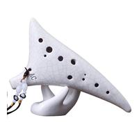 Ocarina in ceramica per adulti Ocarina Contralto A 12 Fori Con Chiave In Do Strumento Musicale Professionale Per Principianti E Adulti Tao Xun(White)