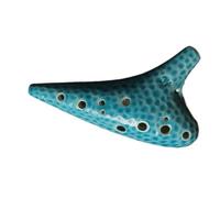 Ocarina in ceramica per adulti Ocarina In Ceramica Con Motivo A Onde, 12 Fori, Chiave Di Do Contralto, AC, Ocarina Didattica Etnica