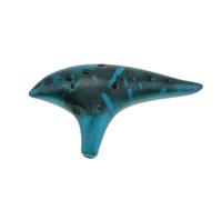 Ocarina in ceramica per adulti Ocarina In Ceramica Con Tono Alto A 12 Fori Per Principianti Con Libro Di Canzoni Cordino Per Il Collo Borsa Per Il Trasporto(Blue)