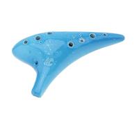 Ocarina in ceramica per adulti Ocarina In Ceramica Con Tono Alto A 12 Fori Per Principianti Con Libro Di Canzoni Cordino Per Il Collo Borsa Per Il Trasporto(Sky Blue)
