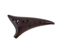 Ocarina in ceramica per adulti Ocarina In Ceramica Con Tono Alto A 12 Fori Per Principianti Con Libro Di Canzoni Cordino Per Il Collo Borsa Per Il Trasporto(Smoked Burn)