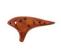 Ocarina in ceramica per adulti Ocarina In Ceramica Con Tono Alto A 12 Fori Per Principianti Con Libro Di Canzoni Cordino Per Il Collo Borsa Per Il Trasporto(Gold)