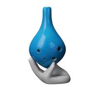Ocarina in ceramica per adulti Ocarina In Plastica A 6 Fori Strumento Musicale Per Flauto Contralto ToneC Con Gancio Per Principianti(Blue)