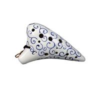 Ocarina in ceramica per adulti Ocarina Mini 12 Fori Ocarina SC High C 12 Fori Ocarina Smaltata Strumento(Blue)