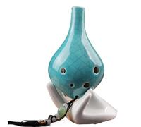 Ocarina in ceramica per adulti Ocarina Per Principianti 6 Fori Tono Medio Flauto A Sei Fori Professionale 12 Strumenti Musicali In Ceramica Xun(Blue)