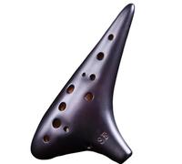 Ocarina in ceramica per adulti Ocarina Per Saldatura A 12 Fori Con Riso Tono Soprano F Per Principianti Ocarina Con Qualità Del Suono A 12 Fori(Brown)